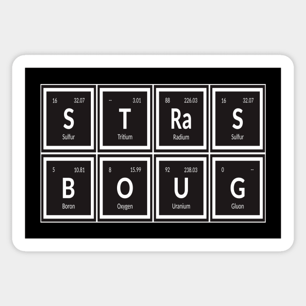 Strasbourg City of Elements Sticker by Maozva-DSGN